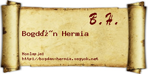 Bogdán Hermia névjegykártya